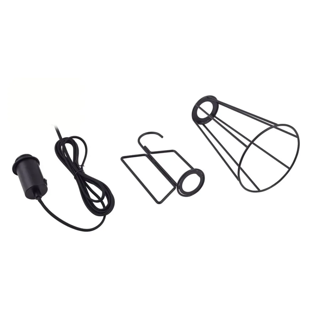 Lindby Bordlamper>bordlampe Tharion, sort, metal, Ø 15,4 cm