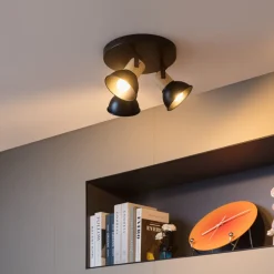 Lindby Bosko spotlight, 3 lyskilder, rund