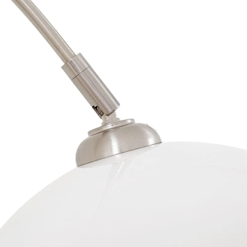 buelampe Alverton, hvid/nikkel, glas, 197 cm^Lindby Sale