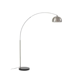 Lindby Pendellamper|Gulvlamper>buelampe Hernando, nikkel, stål, højde 188 cm