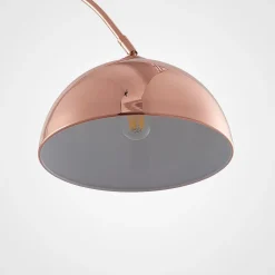 Lindby buelampe Lennart, kobber, højdejusterbar, E27