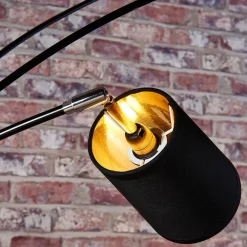 Lindby buelampe Tinne, sort/guld, marmor, 5 lyskilder, E14