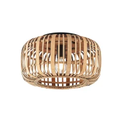 Lindby Canyana loftlampe, natur, rattan, Ø 40 cm