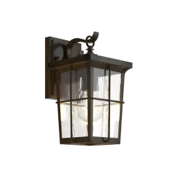 Lindby Charmaine udendørs væglampe, gyldenbrun