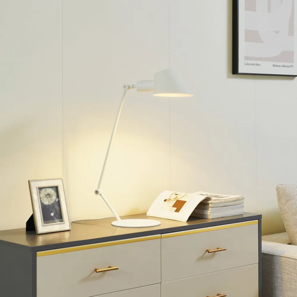 Lindby Arbejdsrum/Kontor|Bordlamper>Corali bordlampe, hvid, metal, højde 64 cm