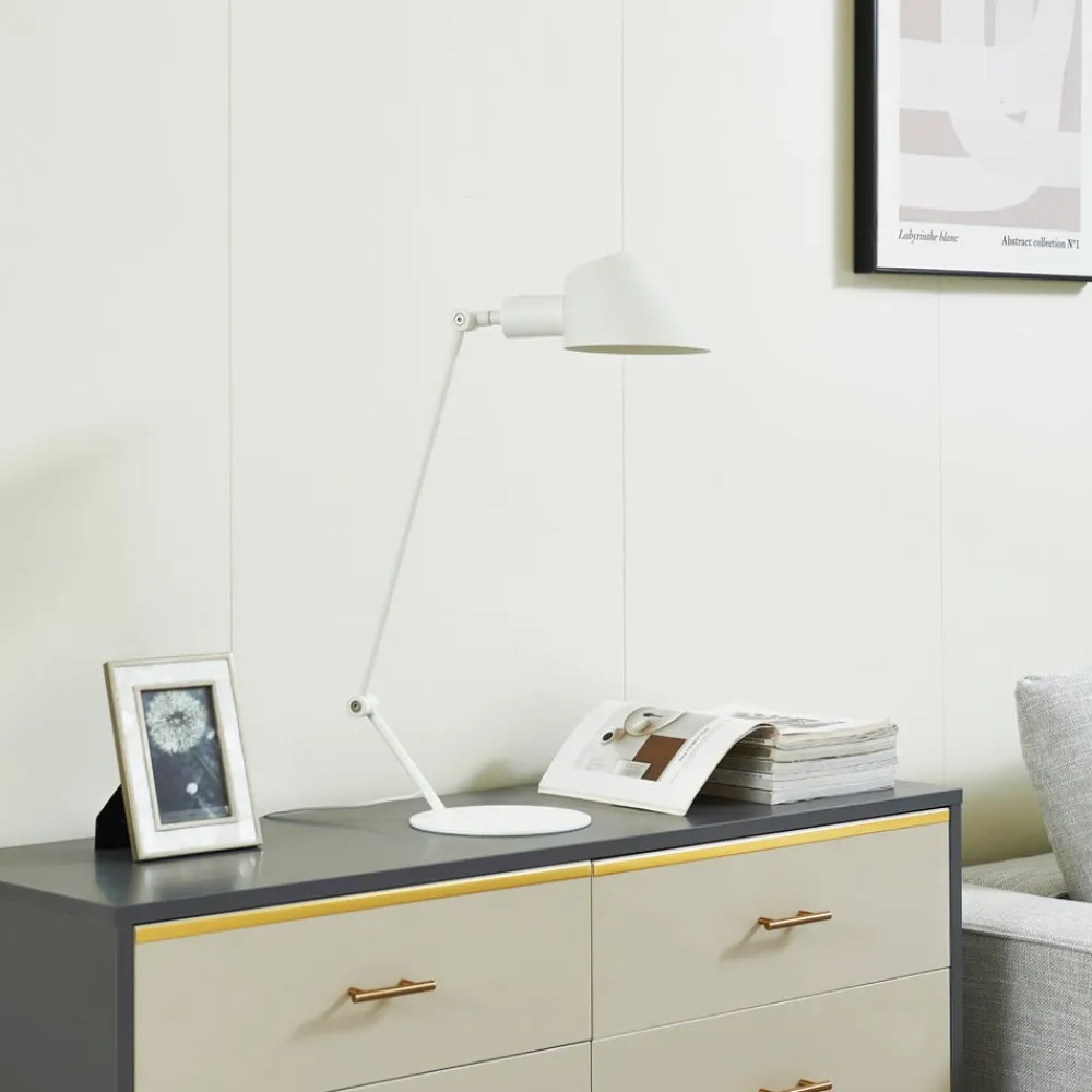 Lindby Arbejdsrum/Kontor|Bordlamper>Corali bordlampe, hvid, metal, højde 64 cm