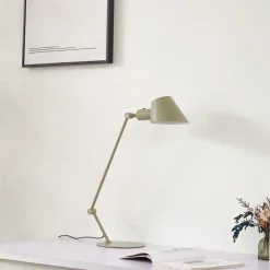 Lindby Corali bordlampe, lysegrøn, metal, højde 64 cm