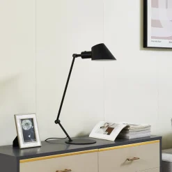 Lindby Corali bordlampe, sort, metal, højde 64 cm