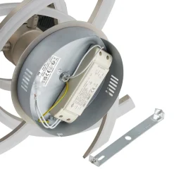 Lindby Divalis LED-loftlampe, stepdim, nikkel