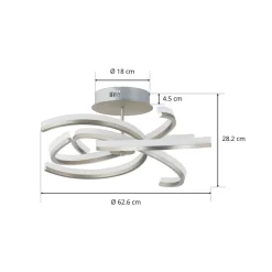 Lindby Divalis LED-loftlampe, stepdim, nikkel