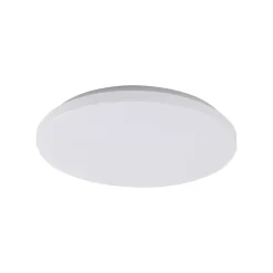 Lindby Doki LED udendørs loftslampe, 34 cm, hvid, plast