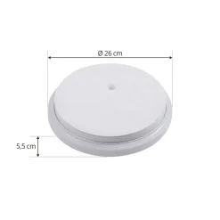 Doki LED udendørs loftslampe, 26 cm, hvid, plast^Lindby Sale