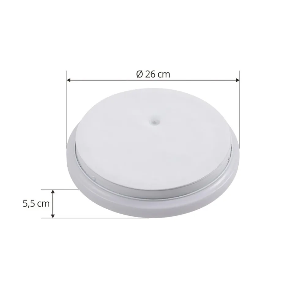 Doki LED udendørs loftslampe, 26 cm, hvid, plast^Lindby Sale