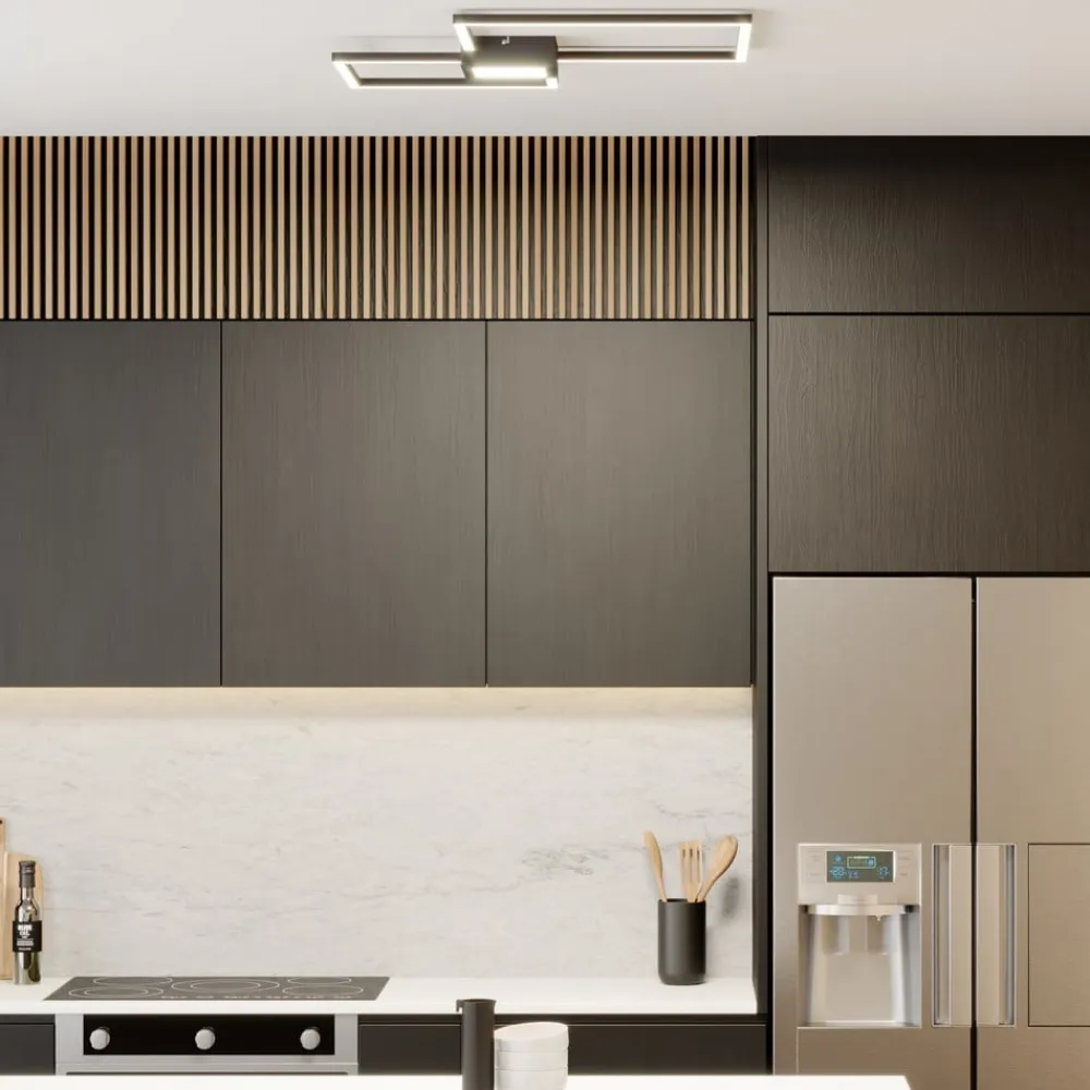 Lindby Duetto LED-loftlampe, antracit 28 W