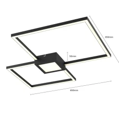 Lindby Duetto LED-loftlampe, antracit 28 W
