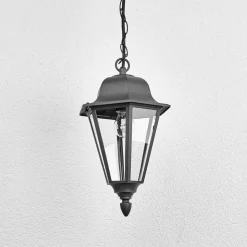 Lindby Edana udendørs hængelampe, 40 cm, antracit, E27, IP44