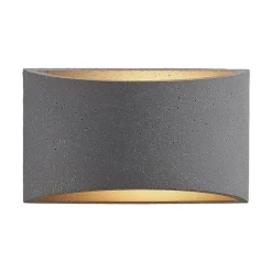 Edvin væglampe af beton, halvrund^Lindby Online