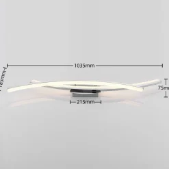 Lindby Elarit LED-loftlampe, forkromet