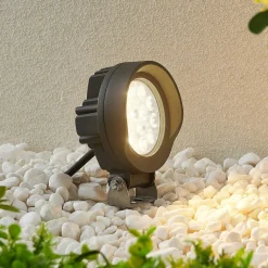 Lindby Udendørs Spot|Væglamper>Emar LED-spot med jordspyd i mørkegråt