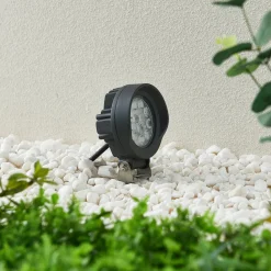 Lindby Udendørs Spot|Væglamper>Emar LED-spot med jordspyd i mørkegråt