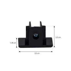 endestop Linaro, sort, skrue, 1-faset system^Lindby Best