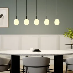 Lindby Pendellamper|Pendellamper>Etiena pendellampe, 5 lyskilder, opal glas
