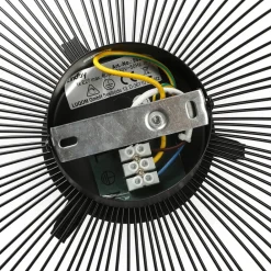 Fabronia loftlampe, sort/hvid, glas, kugle, E27^Lindby Best