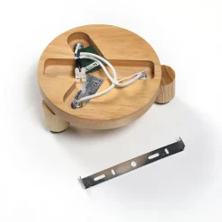 Filiz spotlight, 3 lyskilder, Ø 20 cm, træ, beton, E14^Lindby Clearance