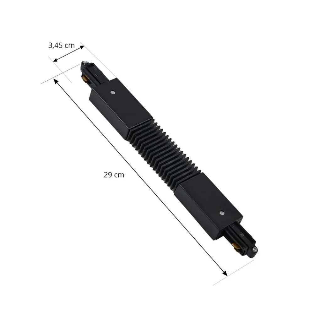 Flex-stik Linaro, sort, 1-faset system^Lindby Outlet
