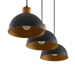 Flurin hængelampe, 3 lyskilder, 107 cm, sort, metal^Lindby Sale