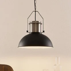 Lindby Pendellamper|Pendellamper>Freitjof hængelampe, sort/mat nikkel