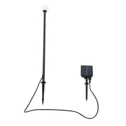 Lindby Freydis LED-solcellelampe, sort, aluminium, 2.000 K