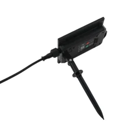 Lindby Freydis LED-solcellelampe, sort, aluminium, 2.000 K