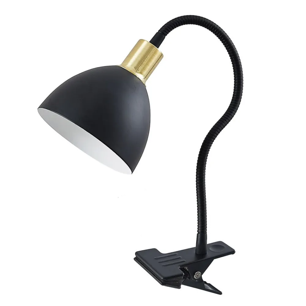 Genora klemmelampe i sort^Lindby Outlet