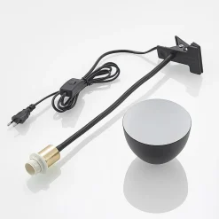 Genora klemmelampe i sort^Lindby Outlet