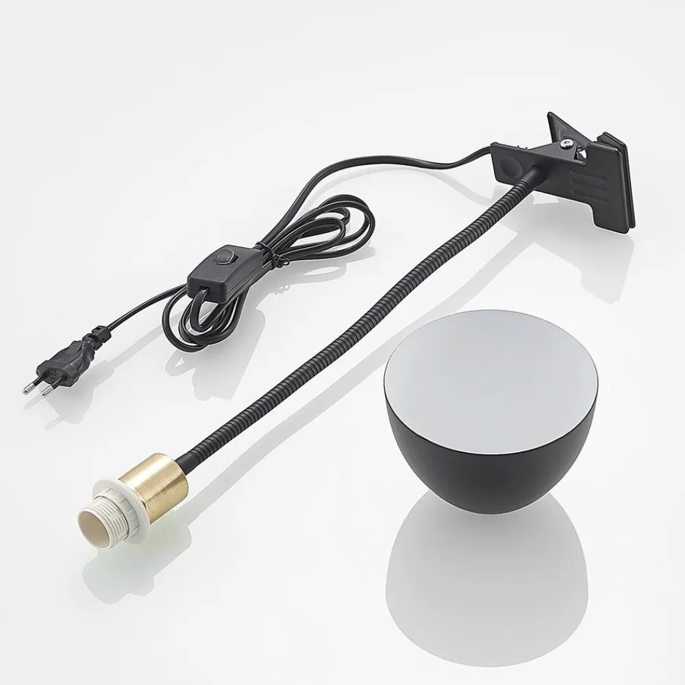 Genora klemmelampe i sort^Lindby Outlet