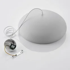 Lindby Gerwina pendellampe, hvid/guld, metal, 40 cm, E27