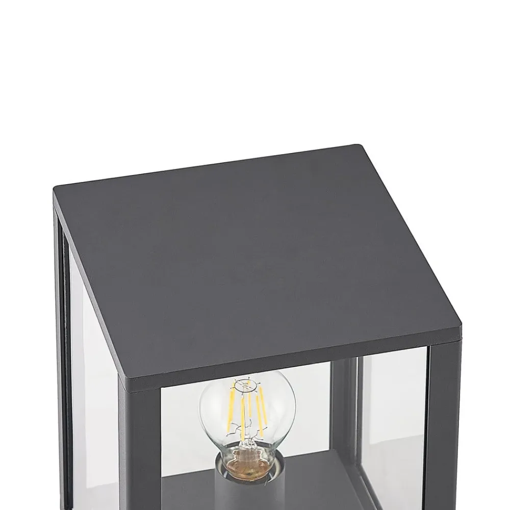 Giavanna sokkellampe, 29 cm, antracit, IP44, E27^Lindby Hot