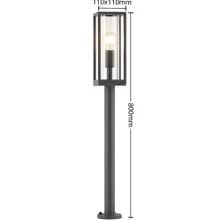 Giavanna vejlampe, 80 cm, antracit, IP44, E27^Lindby Best