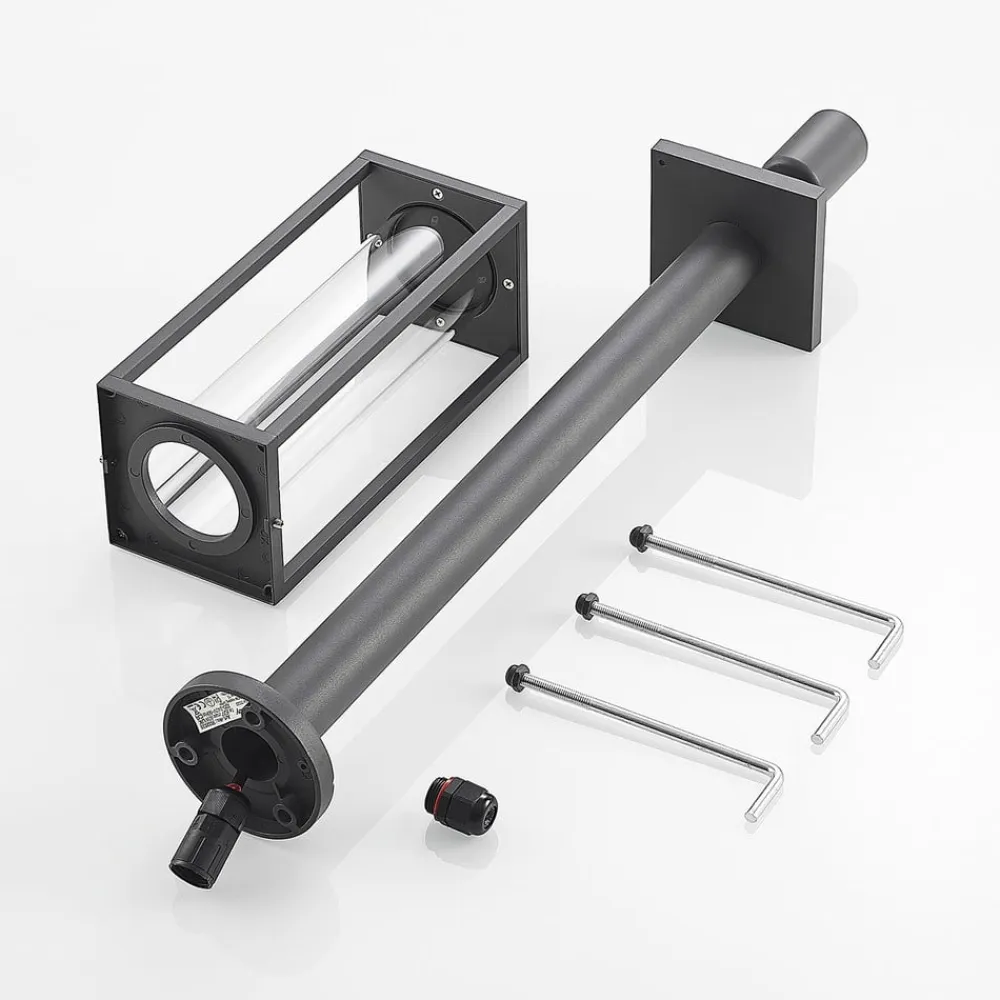 Giavanna vejlampe, 80 cm, antracit, IP44, E27^Lindby Best