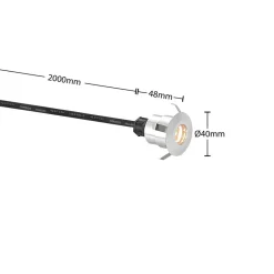 Gracelle LED nedgravningsspot, 3 stk, rundt^Lindby Clearance