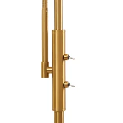 Lindby gulvlampe Aliette, guld/amber, glas, læselampe