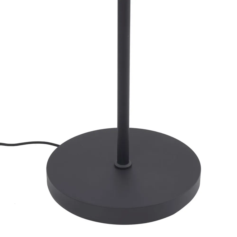 gulvlampe Aliette, sort/grå, glas, læselampe^Lindby Discount