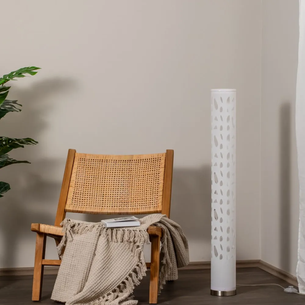 gulvlampe Alisea, 104 cm, hvid, GU10^Lindby Best