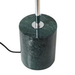 gulvlampe Branford, retro, hvid/grøn, opalglas/marmor^Lindby Online