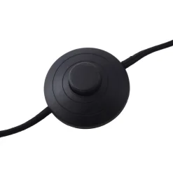 Lindby gulvlampe Ediz, sort, træ, 159 cm høj, E27