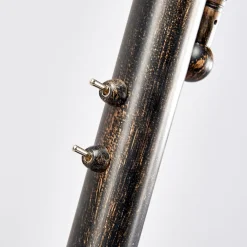 gulvlampe Elaina, læselampe, rustfarvet, 180 cm, E27^Lindby New