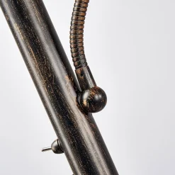 gulvlampe Elaina, læselampe, rustfarvet, 180 cm, E27^Lindby New