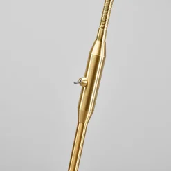 gulvlampe Elaina, messingfarvet, 162 cm, fleksibel, E14^Lindby Discount