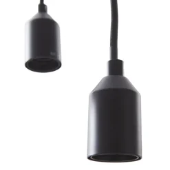 gulvlampe Elira, sort, metal, 150 cm høj, E27^Lindby New